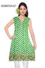 Cotton Printed Short Kurties, Age Group : Adults