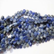 Lapis Faceted Briolette Natural Gemstone Beads, Size : 6mm Upto 8mm