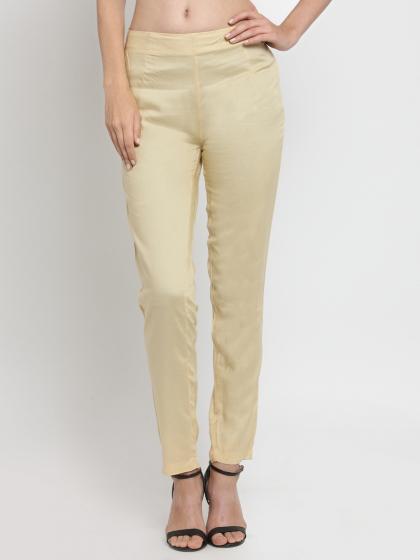 Laabha Women Rayon Brown Color Trouser