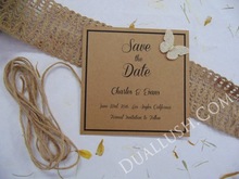 Kraft Paper Rustic Save The Dates, Feature : Handmade