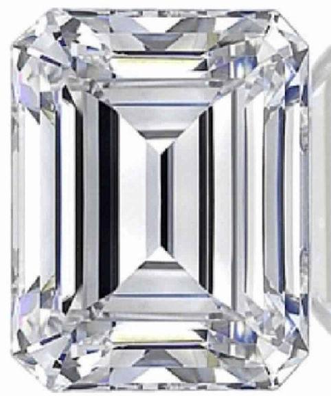 G-H White color Emerald cut loose moissanite for wedding ring