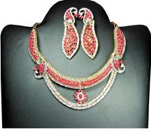 Gold Plated Necklace with Earring Set