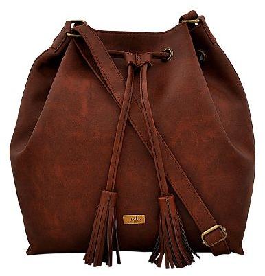 Tan Handbag For Women, Closure Type : String