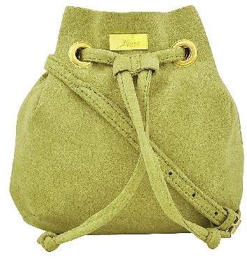 Women Green PU Sling Bag