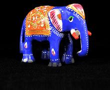 Meena Work Design Trunk Down Metal Elephant Sculpture