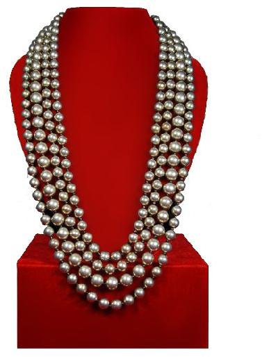 Plastic Pearl Small Black Beads Necklace, Occasion : Anniversary, Engagement, Gift, Party, Wedding