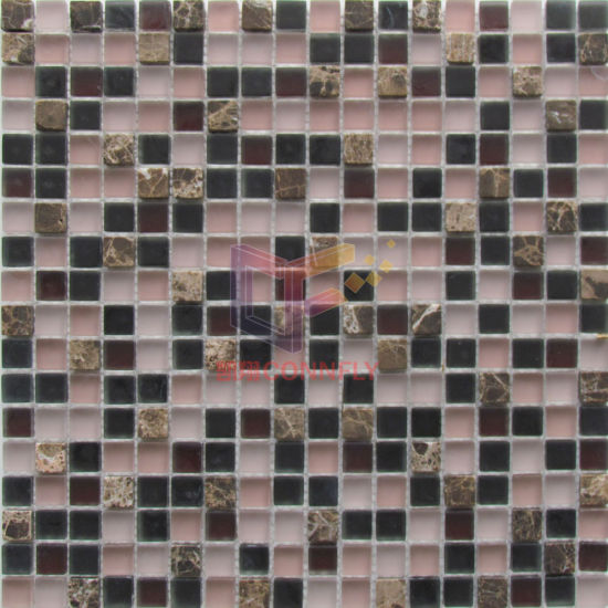 Matt Glass Mosaic Tiles, for BATHROOM, Flooring, Color : Multicolor