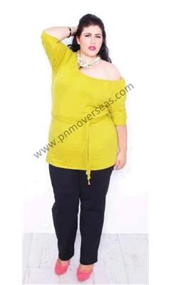 Beautiful Yellow Color Plus Size Dress