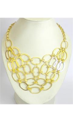 Brass Multi Strand Necklace