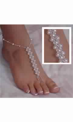 Imitation Pearl Toe Anklet