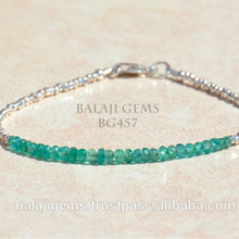 Natural Emerald Gemstone Beads Bracelets, Occasion : Anniversary, Engagement, Gift, Party, Wedding