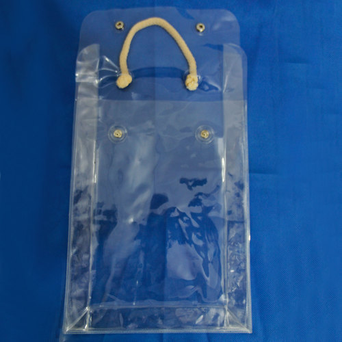 PVC Towel Button Bag, Pattern : Plain, Printed