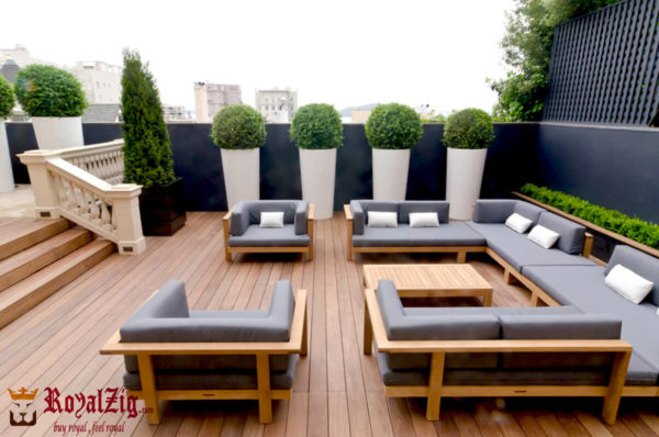 Excellent Wooden Modern Garden Sofa Set