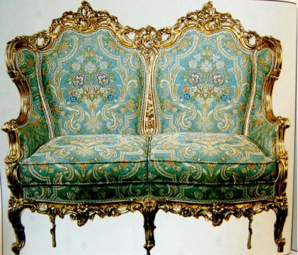 Wooden Hand-carved Two Seater Sofa