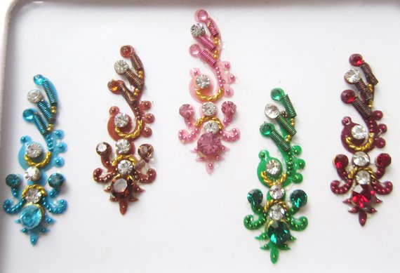 Resin Long Bindi, Color : Multicolor