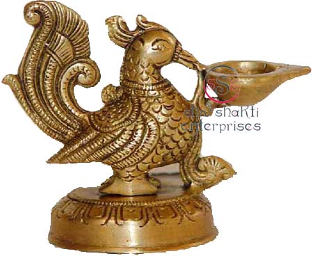 Brass Bird Diya