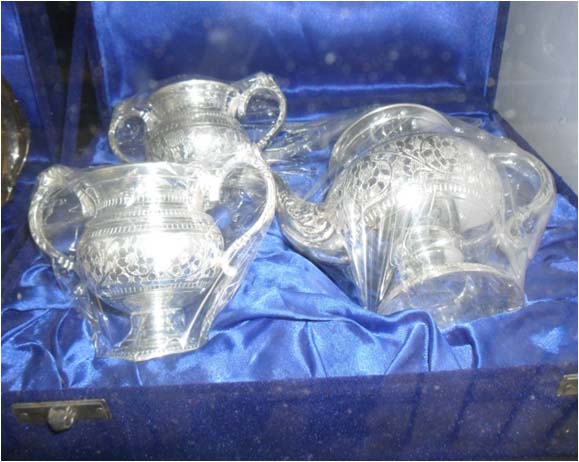 Silver Plated Tea Set Pot