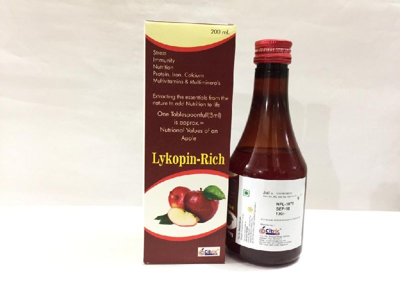 LYKOPIN-RICH Lycopene Syrup, for Anti-oxidant, Gender : Unisex