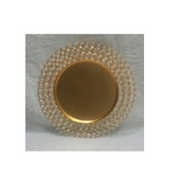 Metal GOLD CRYSTAL CHARGER PLATE, Feature : Disposable, Eco-Friendly, Stocked