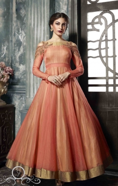 ANARKALI GOWN AF-3042 WEDDING DRESS, Size : Free Size