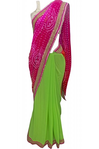 Bandhni Multicolored Saree