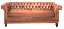 Wood Leather Bespoke Chesterfield Sofa
