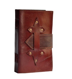 Antique Design Bound Strap Closure Journal Notebook