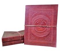 Beautiful 5 Stone Embossed Leather Journal Notebook