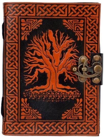 dairy Celtic Tree Of Life Orange With Black Journal Note Book