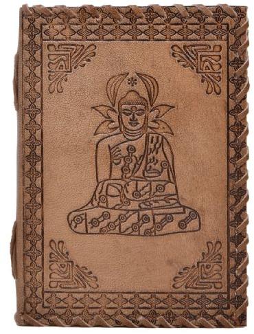 Design Goat Leather Journal Antique Buddha Notebook