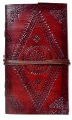 Handmade Brown Embossed Leather Journal Note Book Travel Book Gift For Him OR Her