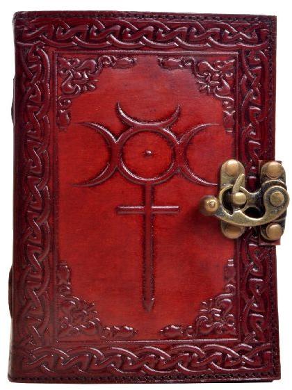 Handmade celtic cross leather journal diary