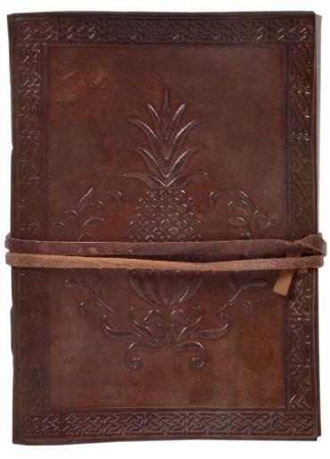 Genuine Leather Celtic Pineapple Design Notebook