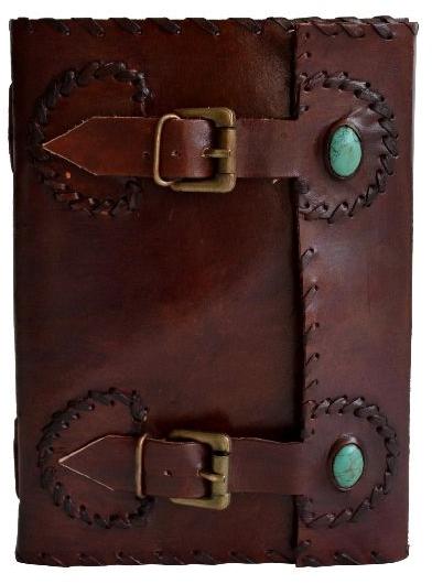 Vintage Embossed Leather Two Stone