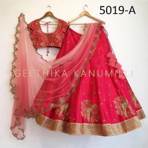 silk fabric Embroidery work Lehenga Choli