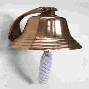 NDI Custom Shape Metal Brass ship bell, Style : Nautical