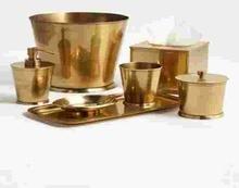 golden brass bathroom set