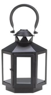 Metal Outdoor Candle Lantern, for Weddings, Color : Black