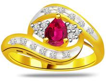 Pear Ruby Gold Ring