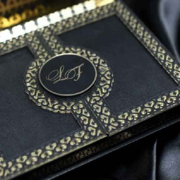 Black and Gold Laser Cut Box