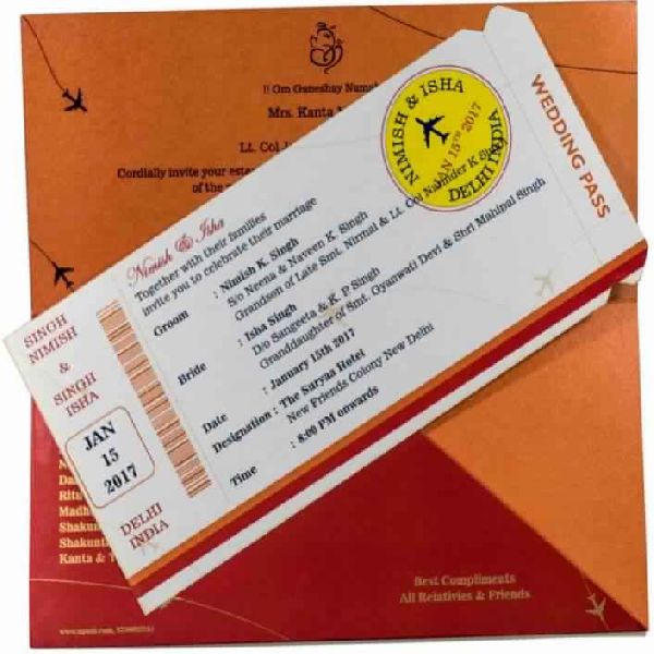 Boarding Pass Invitation