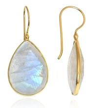 Rainbow moonstone gemstone earring