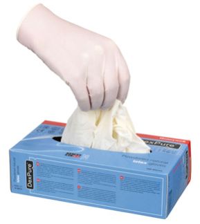 GLOVES DISPOSABLE LATEX POWDERED HONEYWELL DEXPURE