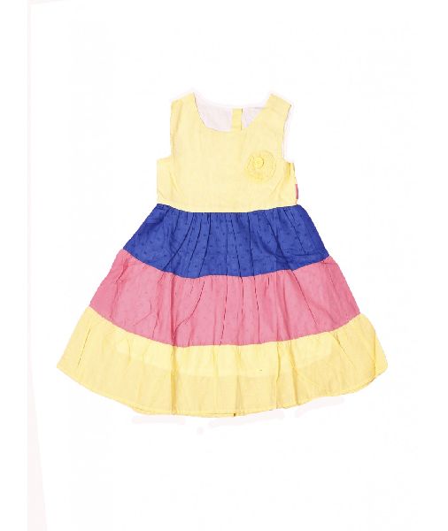 Solid KIDS COLORFUL COTTON FROCK, Color : Multi