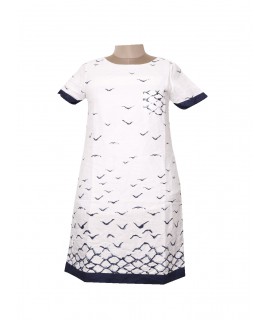 WOMEN BIRDES PRINT DRESS