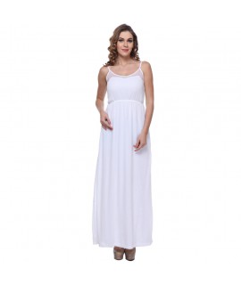 Women long dress, Color : White