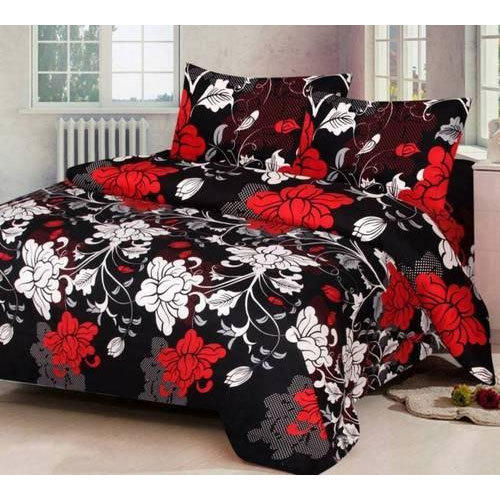 Designer Floral Printed Double Bed Sheet, Size : 90 x 90 Inch