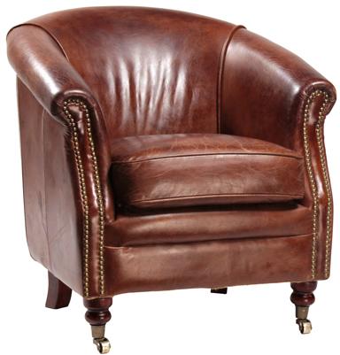 Designer Brown Color Leather Tufted Comfort Sofa