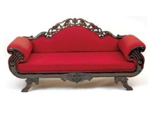 Red color traditional sofa