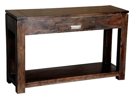 Solid Rosewood Black Color Console Table